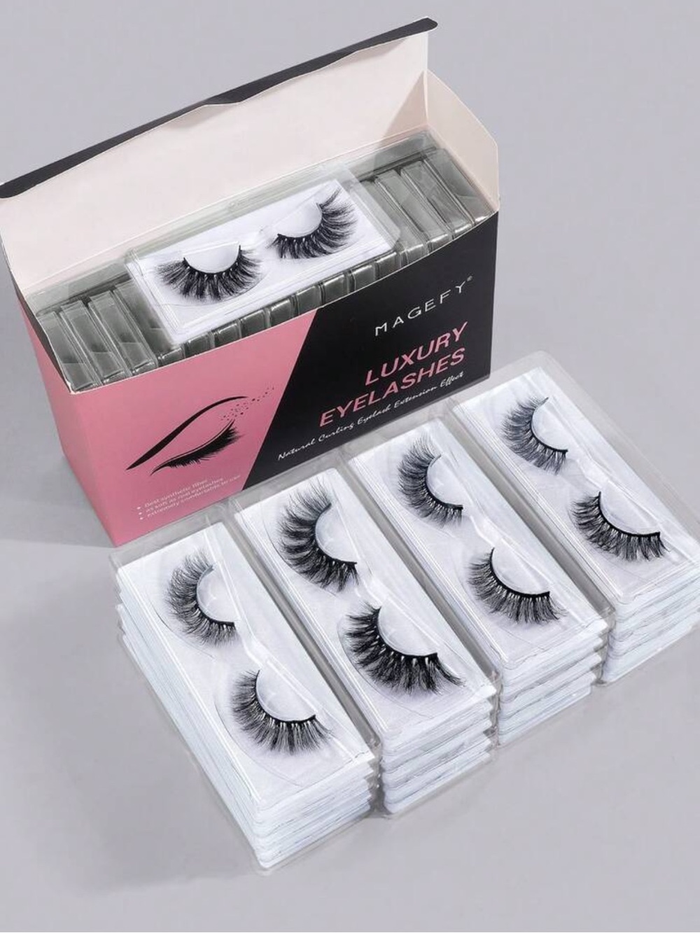 Luxury False Eyelashes - Black Dramatic Volume